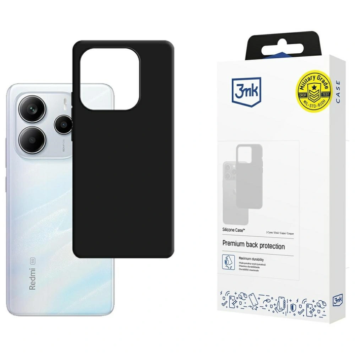 3MK Silicone Case Xiaomi Redmi Note 14 5G black