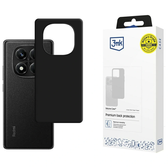 3MK Silicone Case Xiaomi Redmi Note 14 Pro 5G black