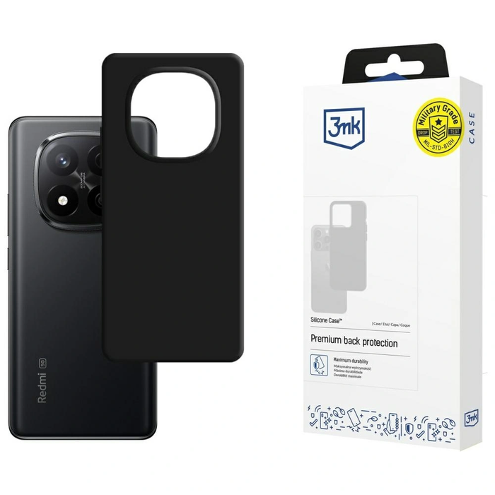 3MK Silicone Case Xiaomi Redmi Note 14 Pro+ Plus black