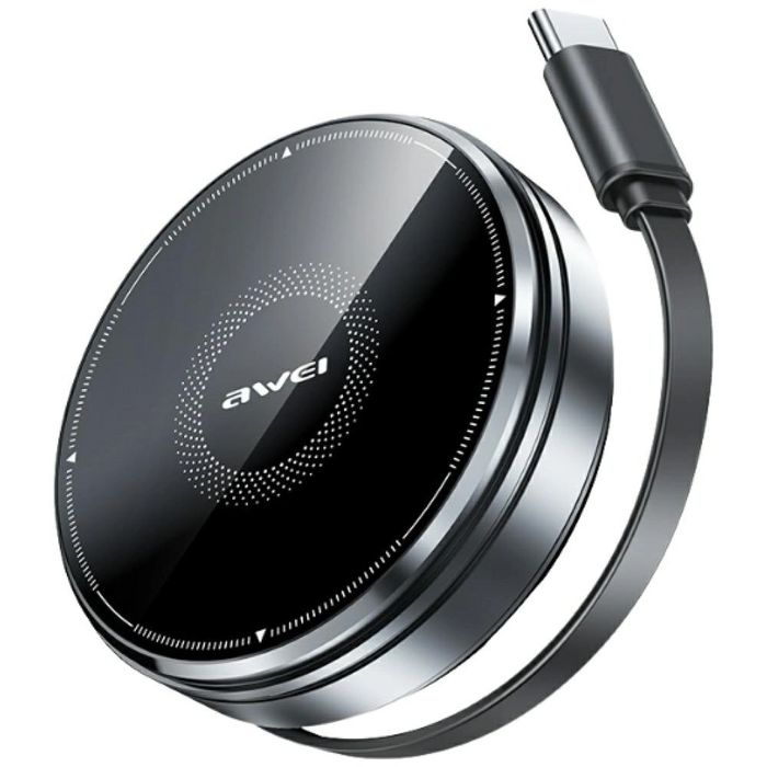 AWEI W27 15W 3-in-1 Induction Charger MagSafe for phone, watch with USB-C Fast Charging cable black