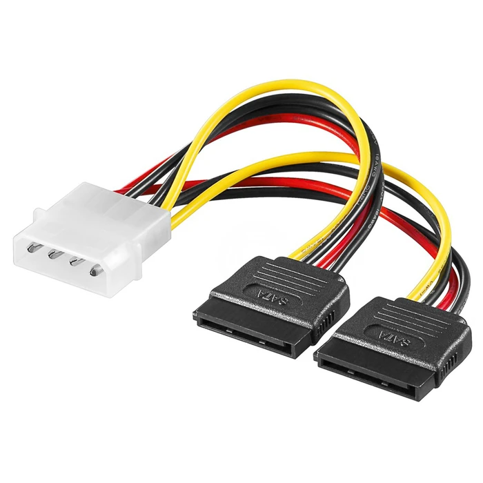 Καλώδιο Goobay Τροφοδοσίας 4 Pin σε 2X SATA 68524, 0.13M