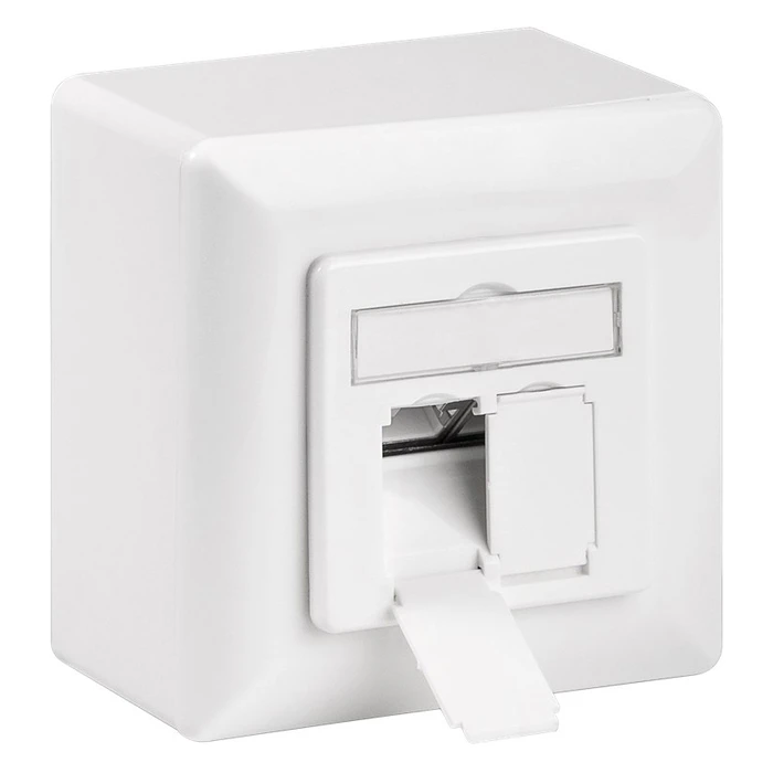 Επιτοίχια πρίζα Goobay CAT 6a 68572, 2x RJ45, 80x80mm, λευκή