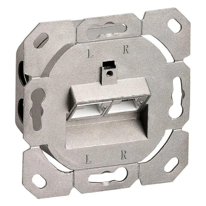 Επιτοίχια πρίζα Goobay CAT 6a 68572, 2x RJ45, 80x80mm, λευκή