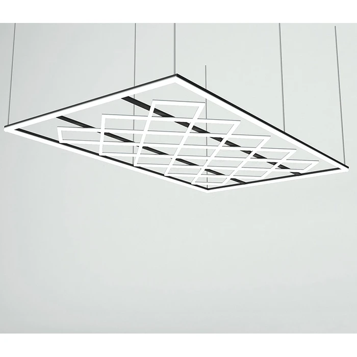 OptiMesh - Decorative LED Ceiling Panel, Polygonal Design with Internal Patterns, 680W Cool White 6500K (VenCore) - Model 110-210-014