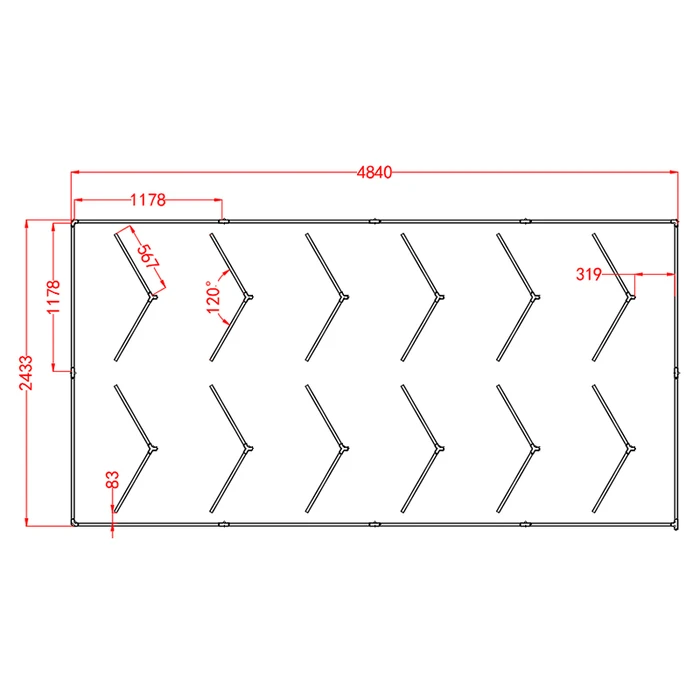 SkyFold - Decorative Polygonal LED Ceiling Panel with Internal Patterns 384W 6500K (VenCore 110-210-015)