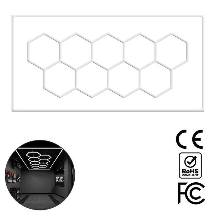 LightMatrix - Διακοσμητικό LED Φωτιστικό Πάνελ Οροφής Πολυγωνικού Σχεδιασμού VenCore (886W, 6500K)