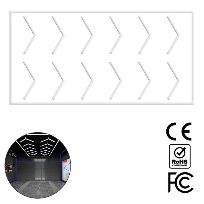 SkyFold - Decorative Polygonal LED Ceiling Panel with Internal Patterns 384W 6500K (VenCore 110-210-015)