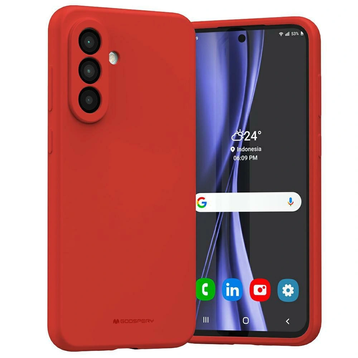 Mercury Silicone Case Samsung Galaxy A56 red