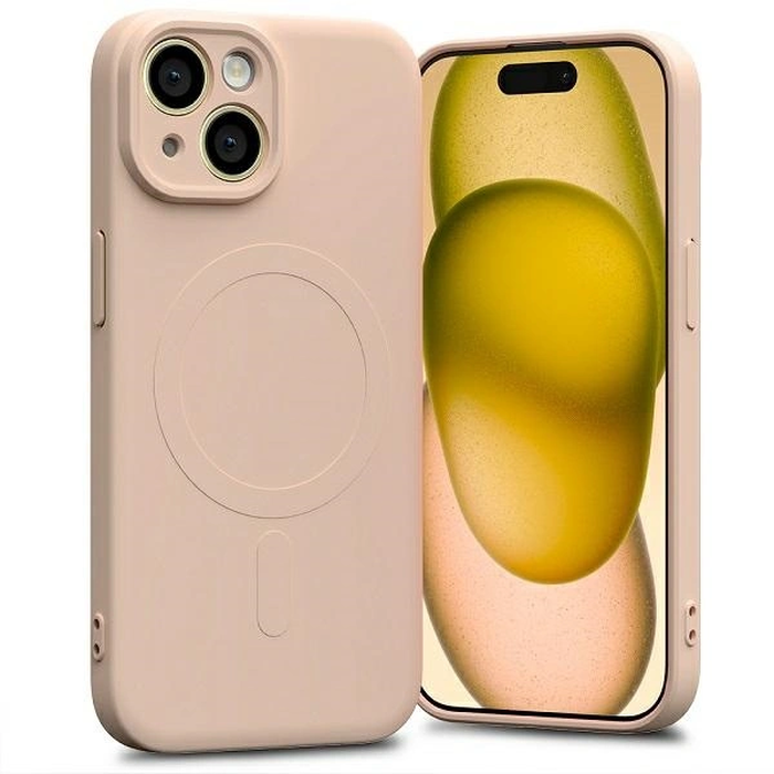 Mercury MagSafe Semi-Silicone Case Apple iPhone 15 pink sandy