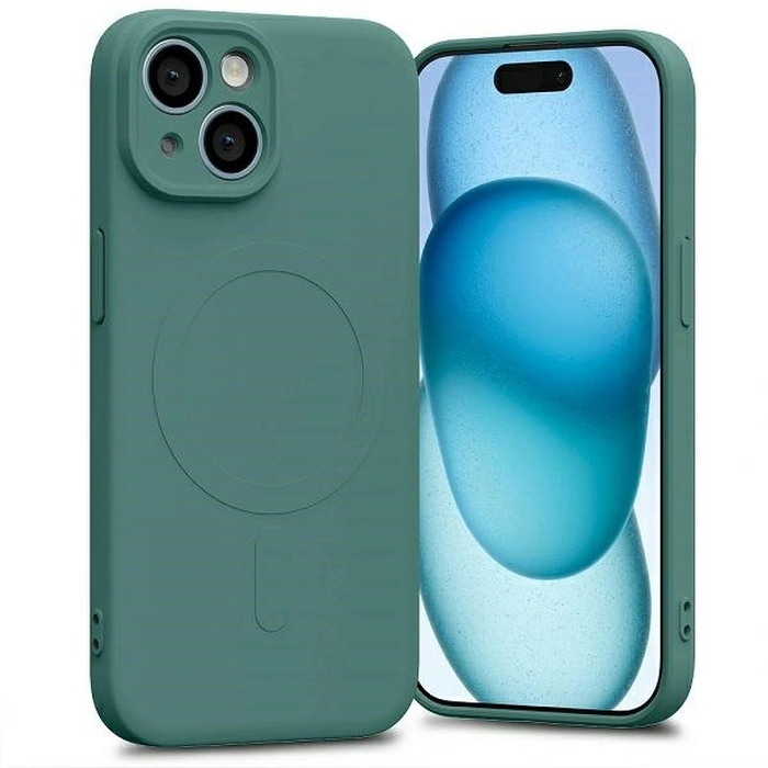 Mercury MagSafe Semi-Silicone Case Apple iPhone 15 green