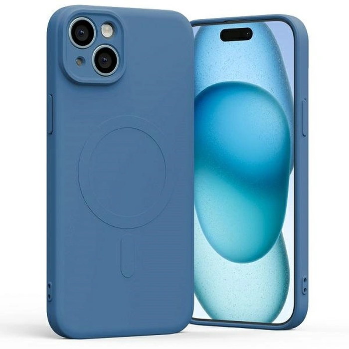 Mercury MagSafe Semi-Silicone Case Apple iPhone 15 Plus blue