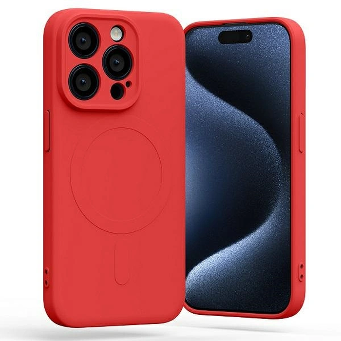 Mercury MagSafe Semi-Silicone Case Apple iPhone 15 Pro red