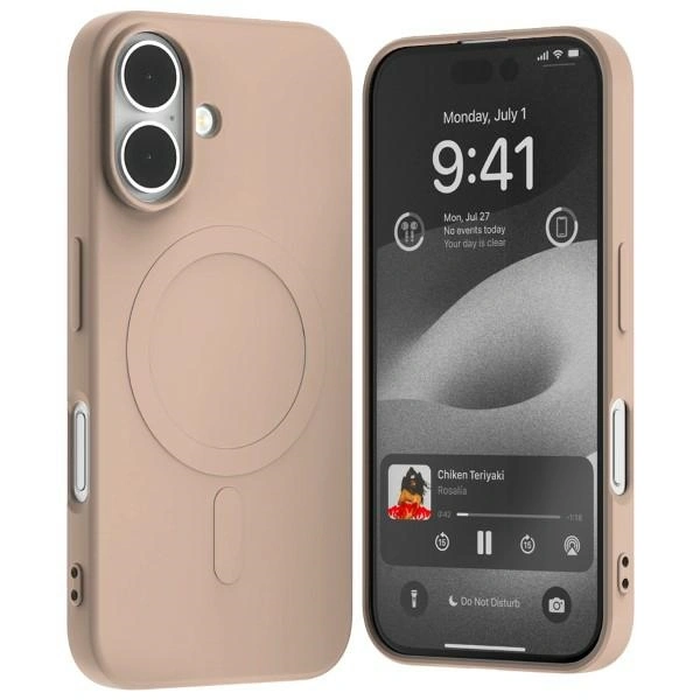 Mercury MagSafe Semi-Silicone Case Apple iPhone 16 pink sandy
