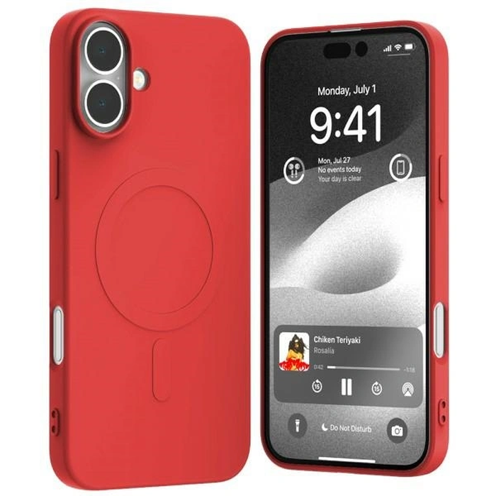 Mercury MagSafe Semi-Silicone Case Apple iPhone 16 Plus red