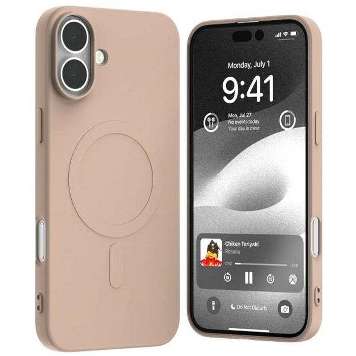 Mercury MagSafe Semi-Silicone Case Apple iPhone 16 Plus pink sandy