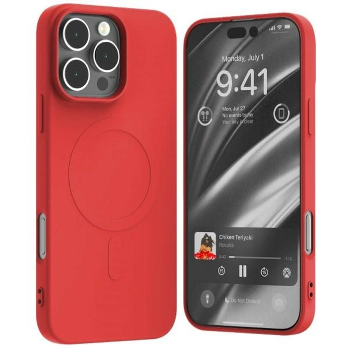 Mercury MagSafe Semi-Silicone Case Apple iPhone 16 Pro Max red