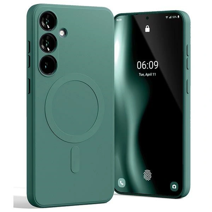 Mercury MagSafe Semi-Silicone Case Samsung Galaxy S24+ Plus green