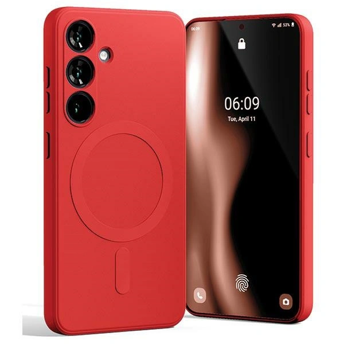 Mercury MagSafe Semi-Silicone Case Samsung Galaxy S24 red