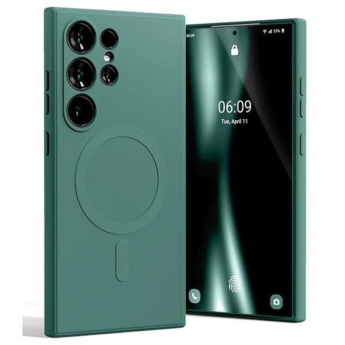 Mercury MagSafe Semi-Silicone Case Samsung Galaxy S24 Ultra green