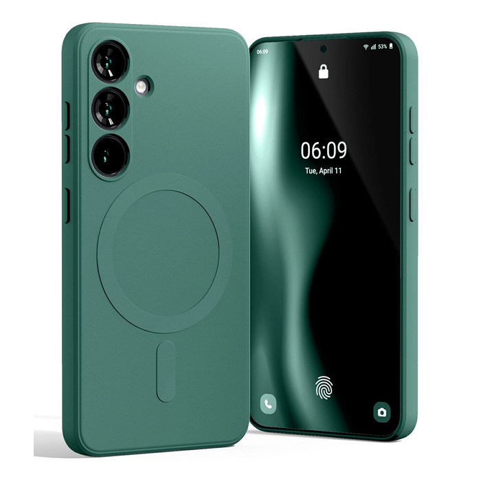 Mercury MagSafe Semi-Silicone Case Samsung Galaxy S25 green