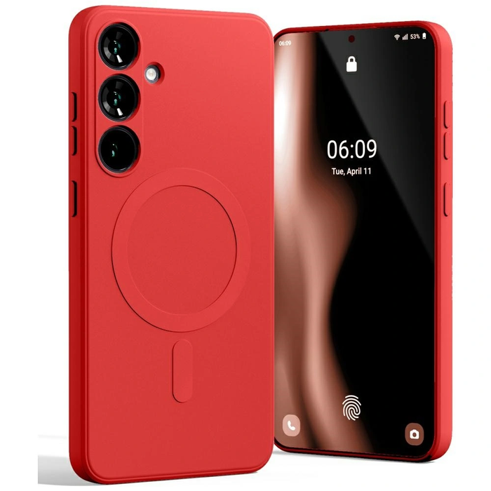 Mercury MagSafe Semi-Silicone Case Samsung Galaxy S25+ Plus red