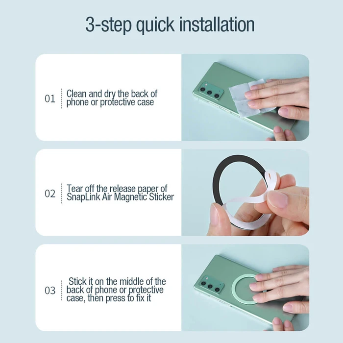 Ring Holder Κινητών Nillkin μαγνητικό SnapLink Air μπλε, 2τμχ