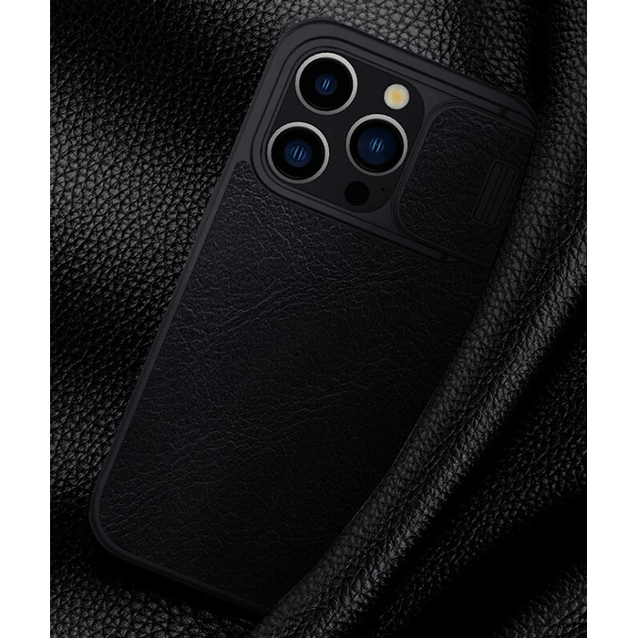 Θήκη Κινητού Nillkin Qin Pro για iPhone 15 Pro Max, δερμάτινη, μαύρη