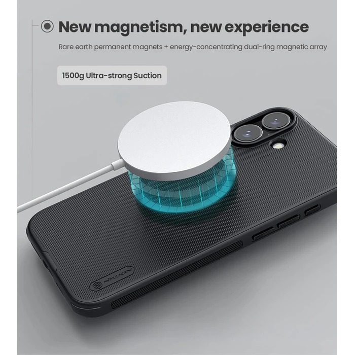 Nillkin Super Frosted Pro Magnetic Back Cover Πλαστικό / Σιλικόνης Μαύρο (iPhone 17)