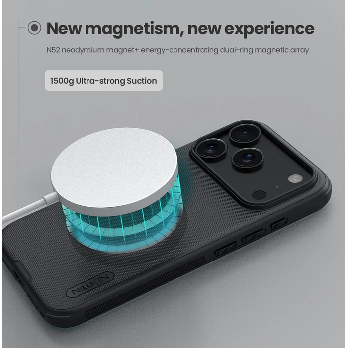 Nillkin Super Frosted Pro Magnetic Back Cover Πλαστικό / Σιλικόνης Μαύρο (iPhone 17 Pro)