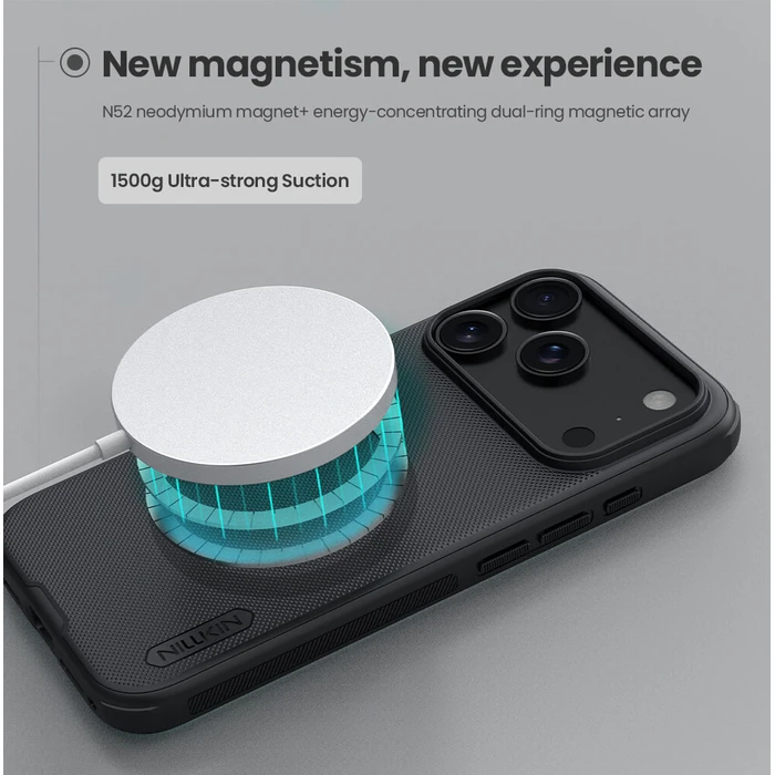 Nillkin Super Frosted Pro Magnetic Back Cover Πλαστικό / Σιλικόνης Μαύρο (iPhone 17 Pro Max)