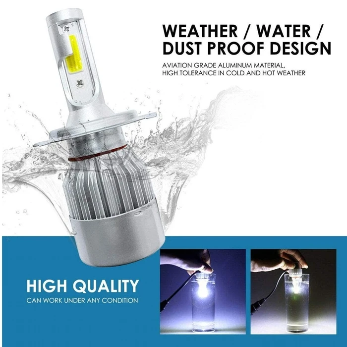 Ζεύγος Λαμπτήρων LED VenCore H9 C6 7200lm (3600+3600) 6000K 12-24V