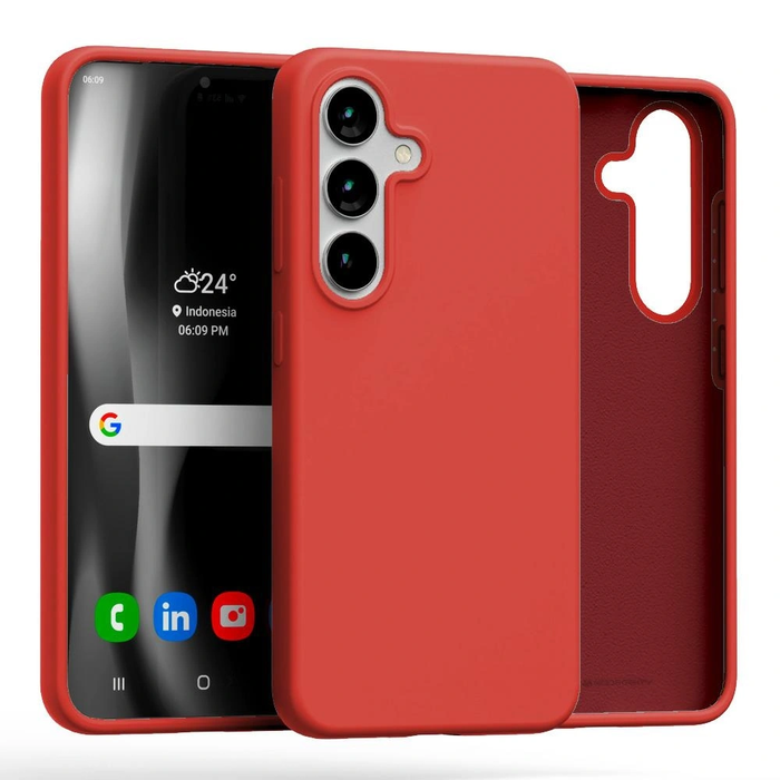 Mercury Silicone Case Samsung Galaxy S25 red