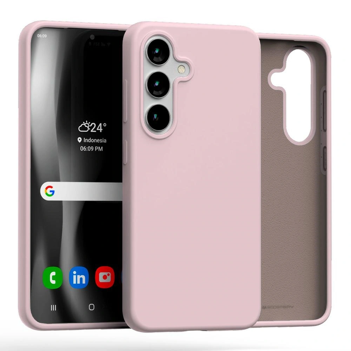 Mercury Silicone Case Samsung Galaxy S25 pink sandy