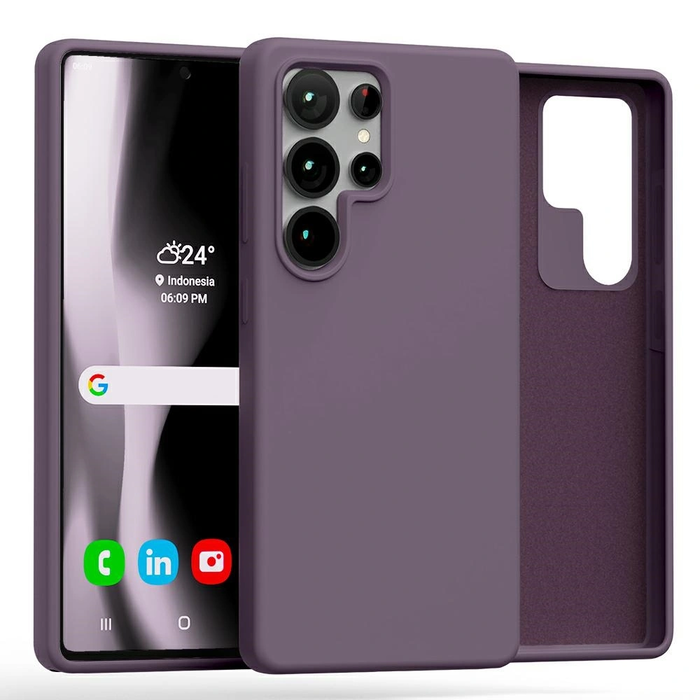 Mercury Silicone Case Samsung Galaxy S25 Ultra purple