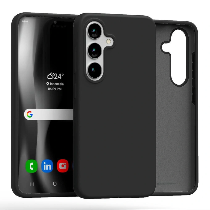 Mercury Silicone Case Samsung Galaxy S25+ Plus black
