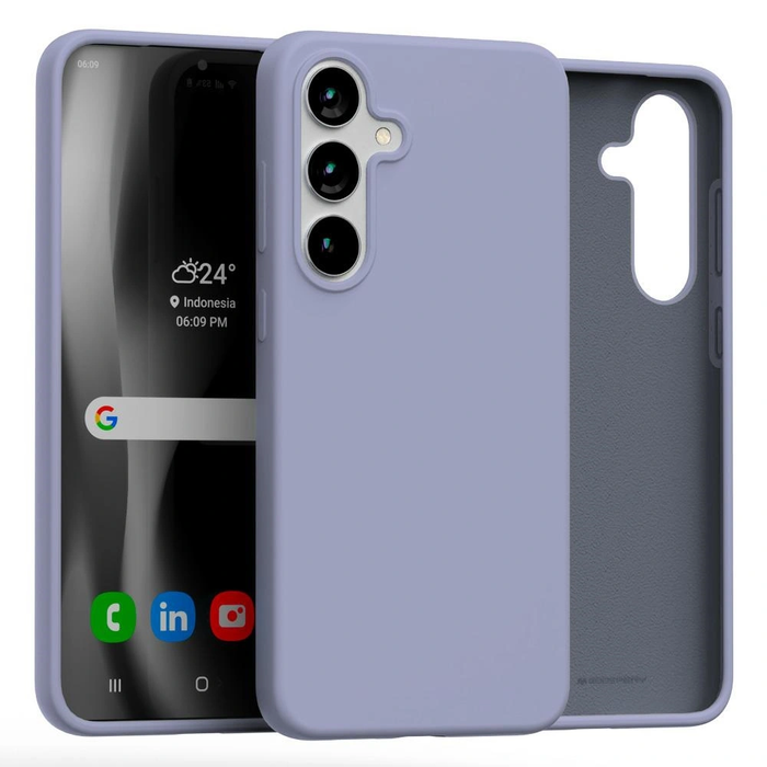 Mercury Silicone Case Samsung Galaxy S25+ Plus lavender