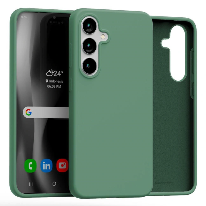 Mercury Silicone Case Samsung Galaxy S25+ Plus green