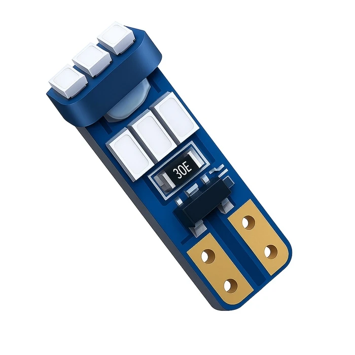 VenCore 3216-10048 - Λάμπα LED T5 W3W 9 SMD 3014 0.8W 100Lm 12V Γαλάζιο (Ice Blue)