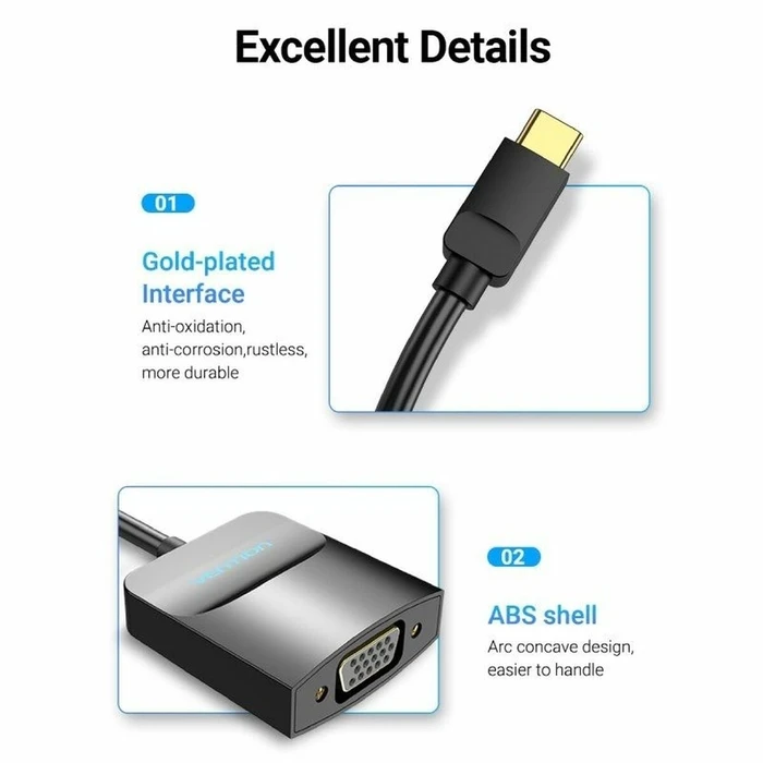 Αντάπτορας USB σε VGA Vention TDDBB
