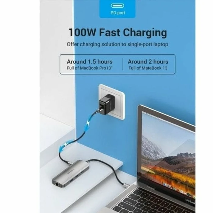 USB Hub Vention TOLHB Ασημί