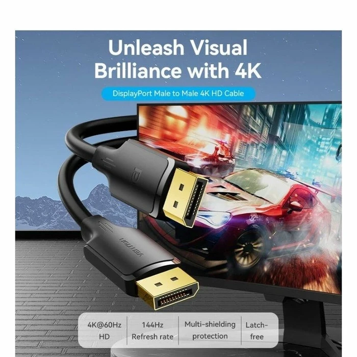 Καλώδιο DisplayPort Vention HAKBG Μαύρο 1,5 m