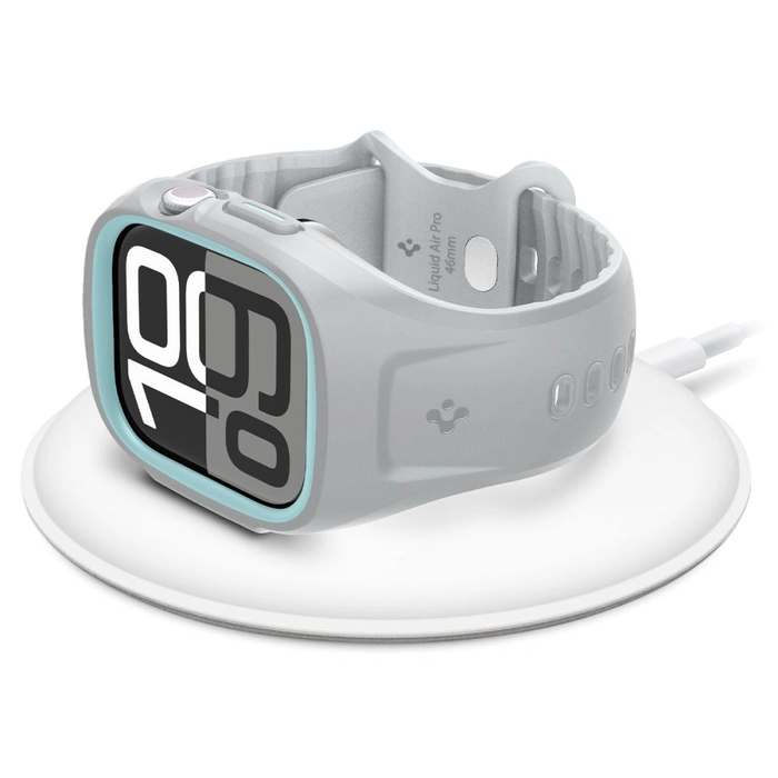 Case with strap Spigen Liquid Air Pro Apple Watch 10 / 11 46mm Grey