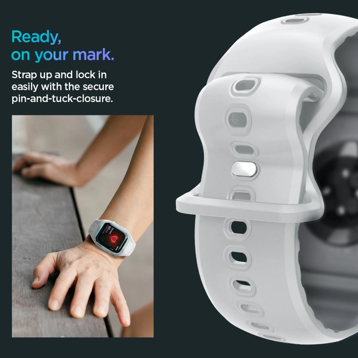 Case with strap Spigen Liquid Air Pro Apple Watch 10 / 11 46mm Grey