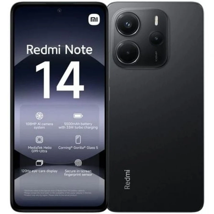 Xiaomi Redmi Note 14 4G Smartphone 8 GB RAM 128 GB Μαύρο