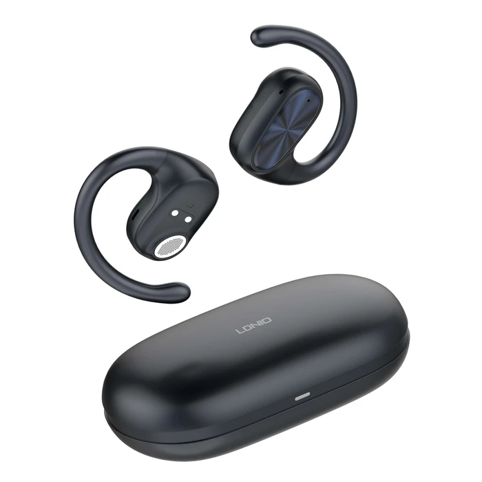 Ldnio T07 Bone Conduction Bluetooth Handsfree Ακουστικά με Θήκη Φόρτισης Μαύρα