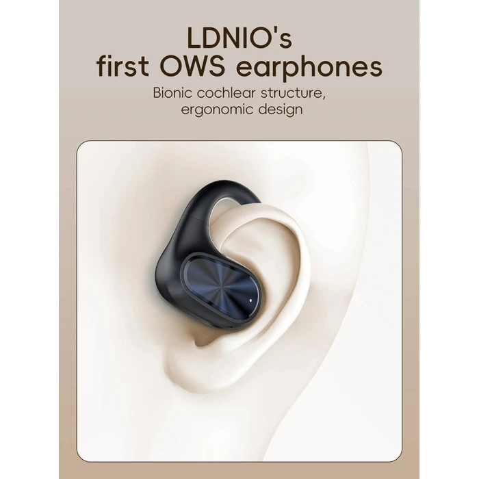 Ldnio T07 Bone Conduction Bluetooth Handsfree Ακουστικά με Θήκη Φόρτισης Μαύρα