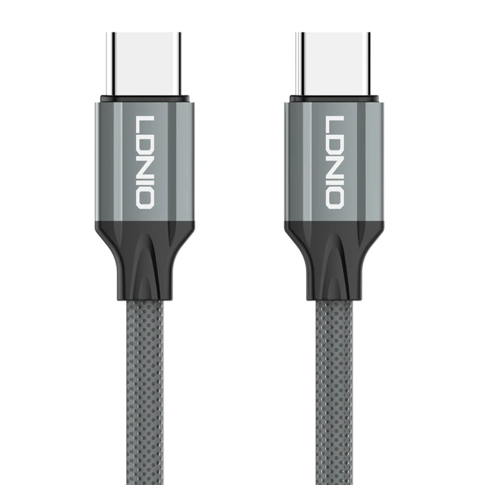 Ldnio USB 2.0 Cable USB-C male - USB-C 65W Γκρι 1m