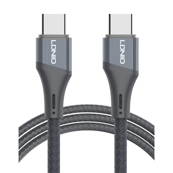 Ldnio Braided USB 2.0 Cable USB-C male - USB-C 100W Μαύρο 2m