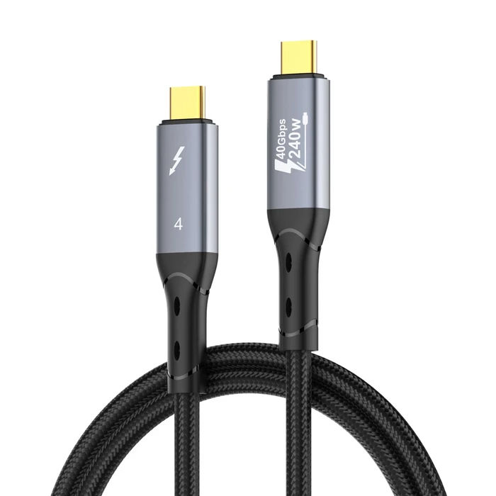 Ldnio Braided USB 2.0 Cable USB-C male - USB-C 240W Μαύρο 1m