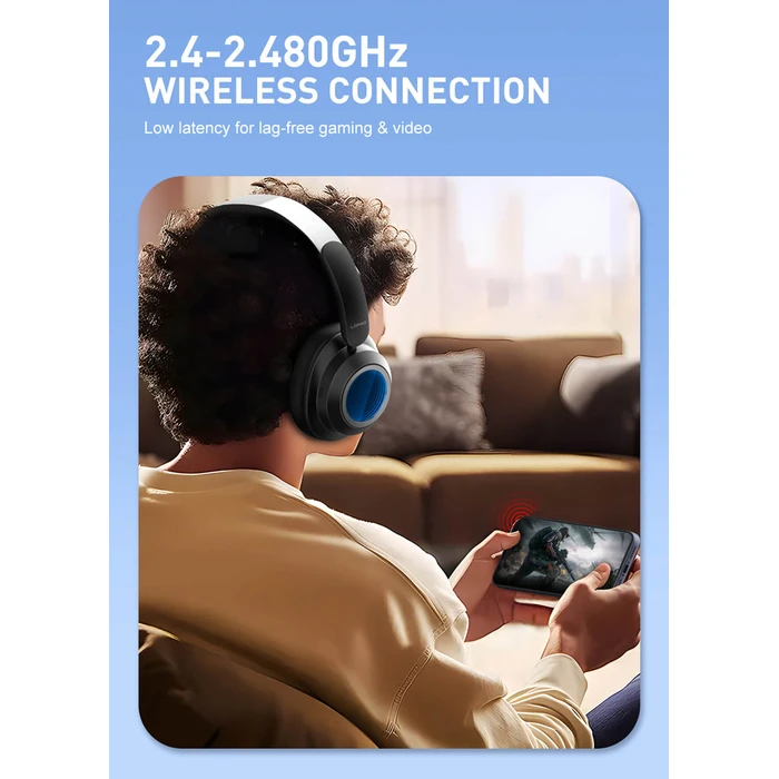 Ldnio H01 Ασύρματα / Ενσύρματα Over Ear Ακουστικά με 75 ώρες Λειτουργίας Μαύρα